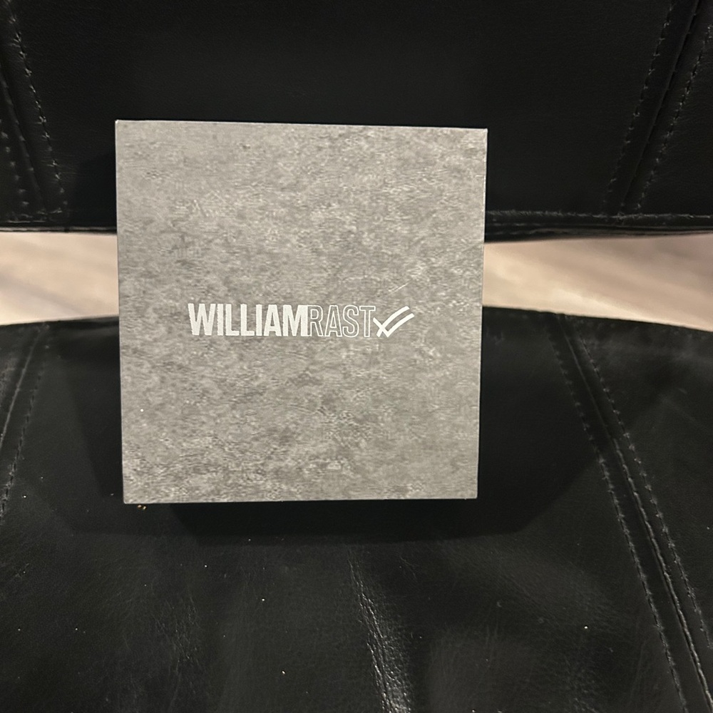 William Rast men beaded and stainless steel includes box NWOT